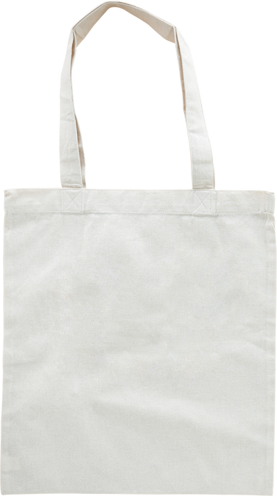 Reusable white fabric shopping bag